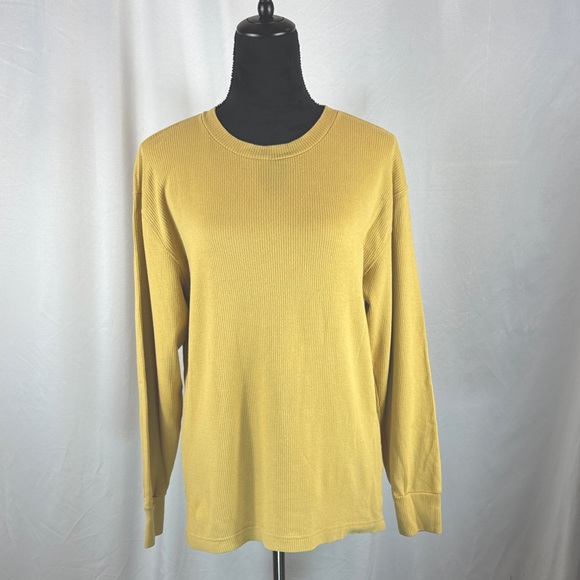 Men’s Abercrombie & Fitch Tan Ribbed Long Sleeve Shirt - Picture 1 of 5